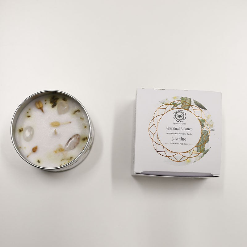 VELA JAZMIN, CUARZO BLANCO - Equilibrio Interior